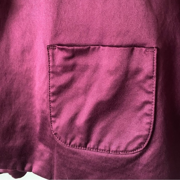 J Jill Lined Flared Stretch Blazer Jacket Buttons Cranberry size Small Petite - Picture 4 of 9